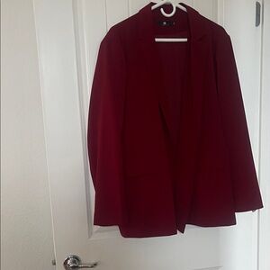 Elegant Women's Deep Red Blazer